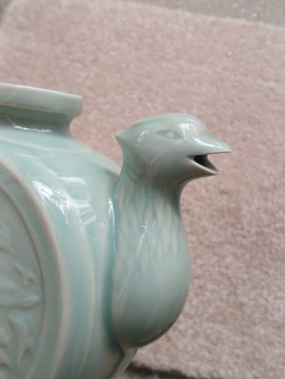 Vintage Chinese celadon teapot (without lid)